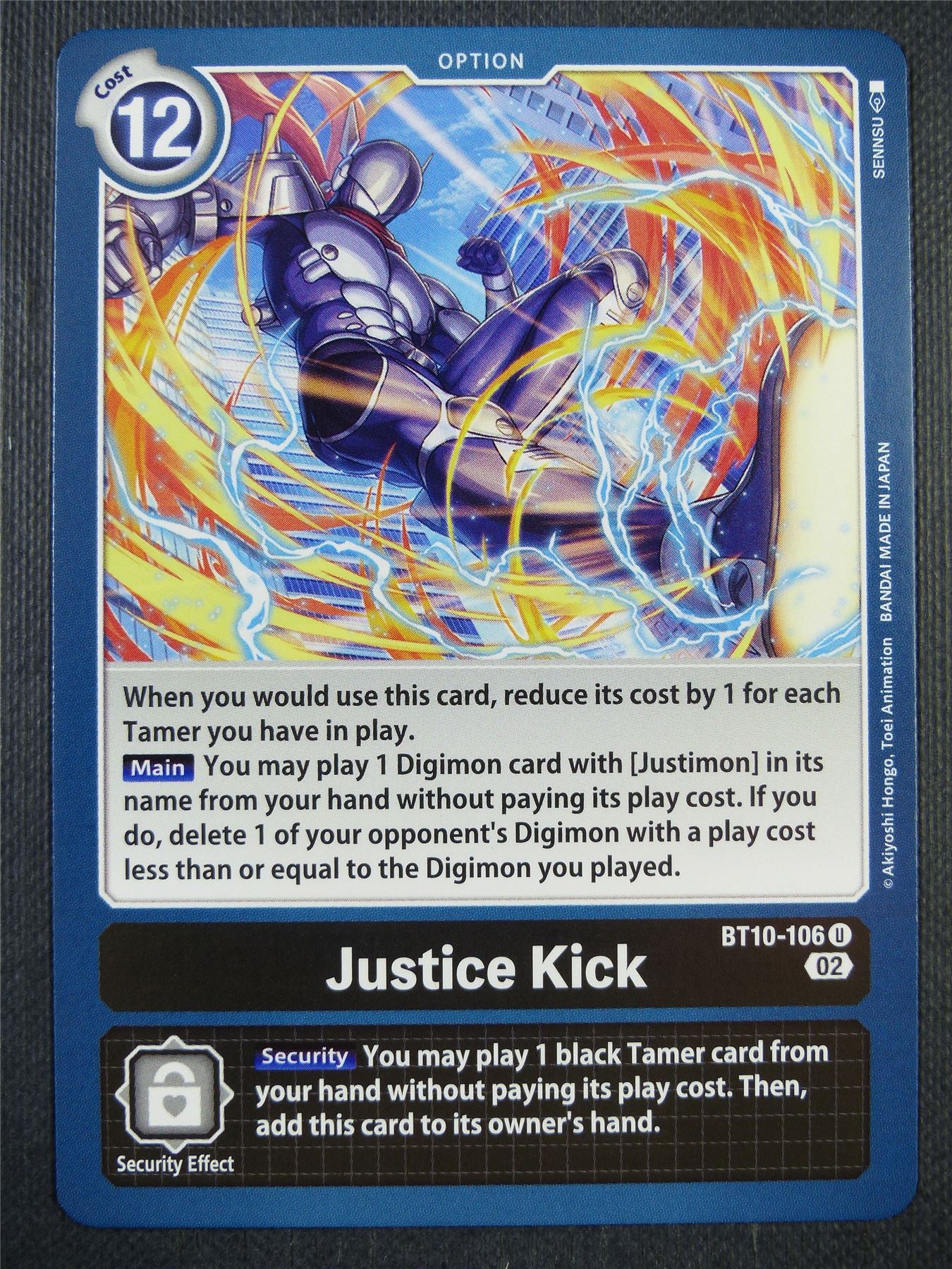 Justice Kick BT10-106 U - Xros Encounter - Digimon Card #987