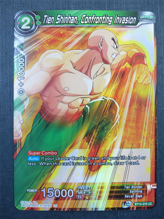 Tien Shinhan Confronting Invasion Foil - Dragon Ball Super Card #4AH