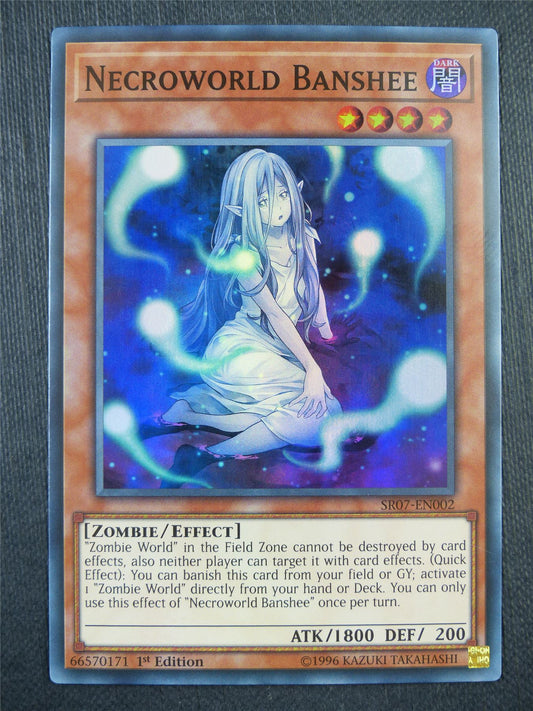 Necroworld Banshee SR07 Super Rare - 1st ed Yugioh Card #9B7