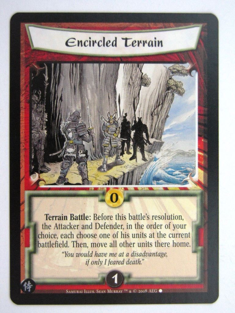 Vintage L5R Cards: ENCIRCLED TERRAIN # 27F100