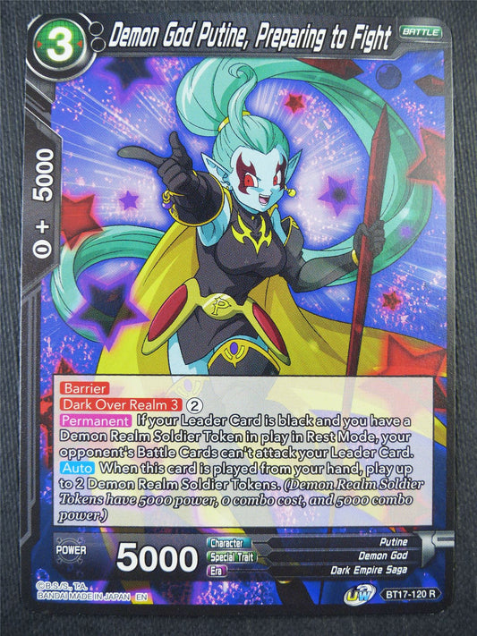 Demon God Putine Preparing to Fight BT17 R - Dragon Bal Super Card #92Q