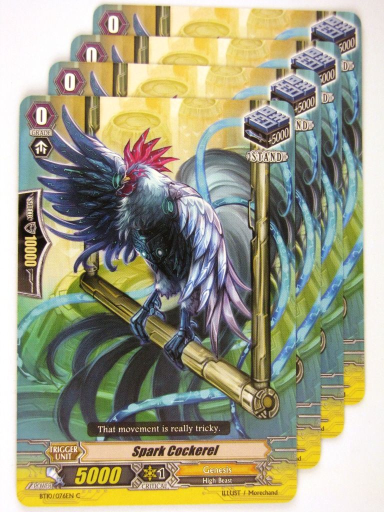 Cardfight!! Vanguard Cards: SPARK COCKEREL x4 BT10