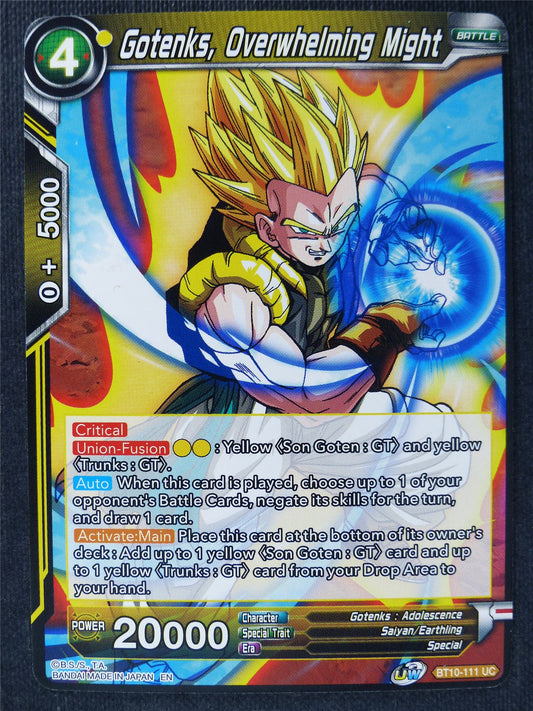 Gotenks Overwhelming Might - Dragon Ball Super Cards #5M
