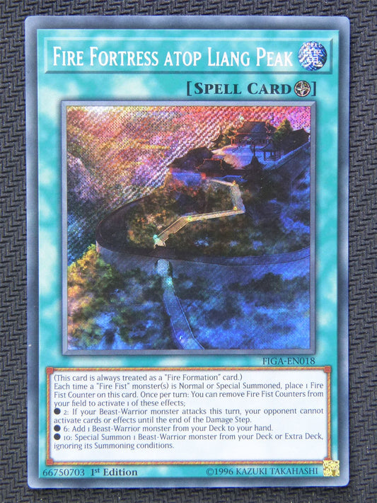 Fire Fortress Atop Liang Peak FIGA - Secret Rare - Yugioh Card #5XF