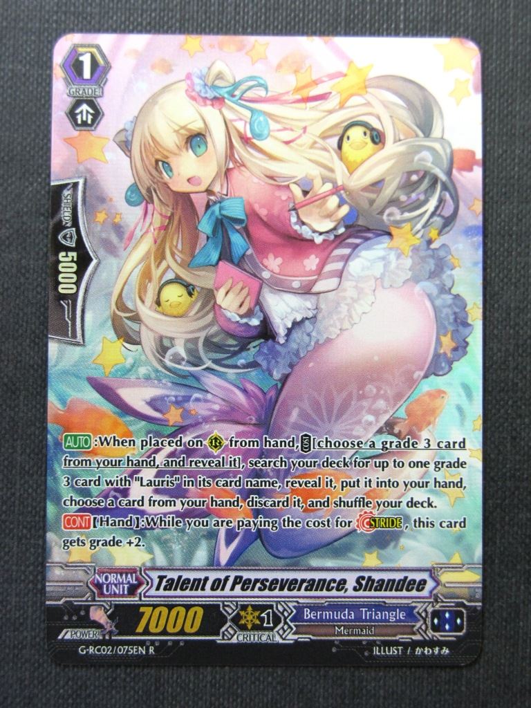 Talent of Perseverance Shandee G-RC02 R - Vanguard Cards # 7C81