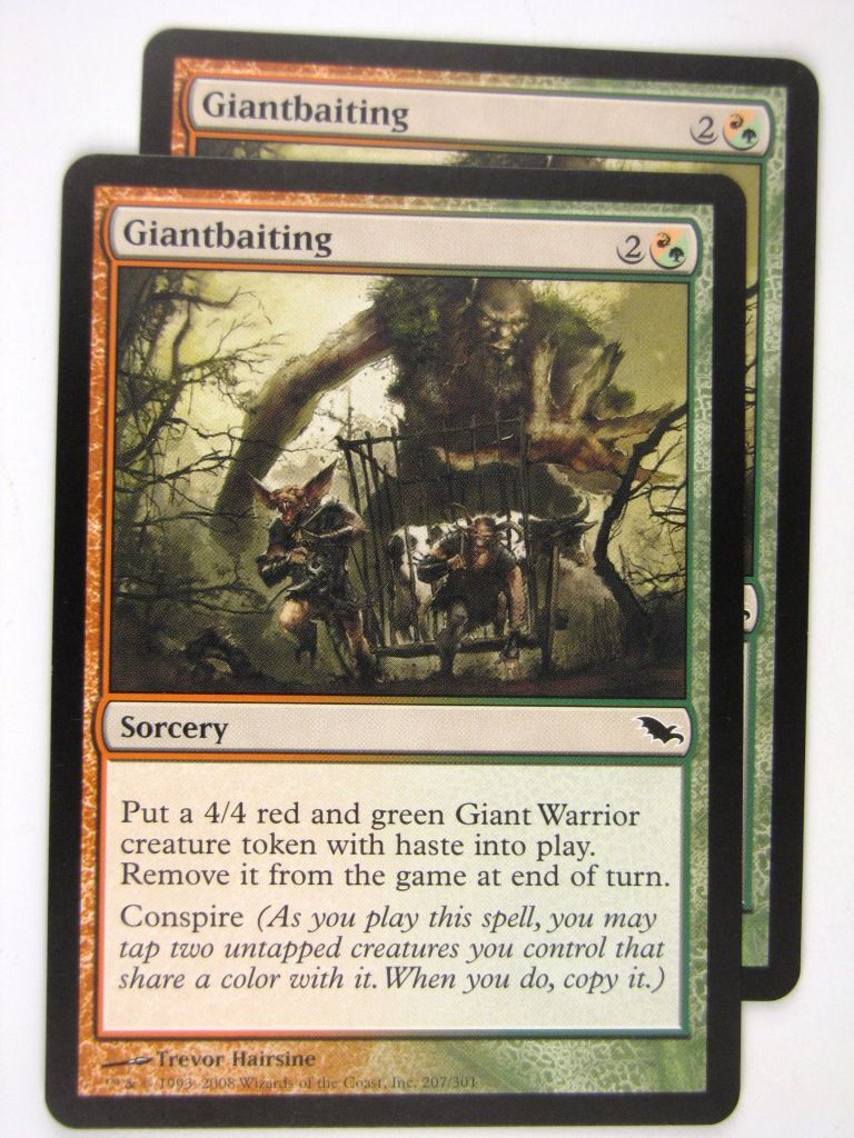 MTG Magic: the Gathering Cards: GIANTBAITING x2: SHM