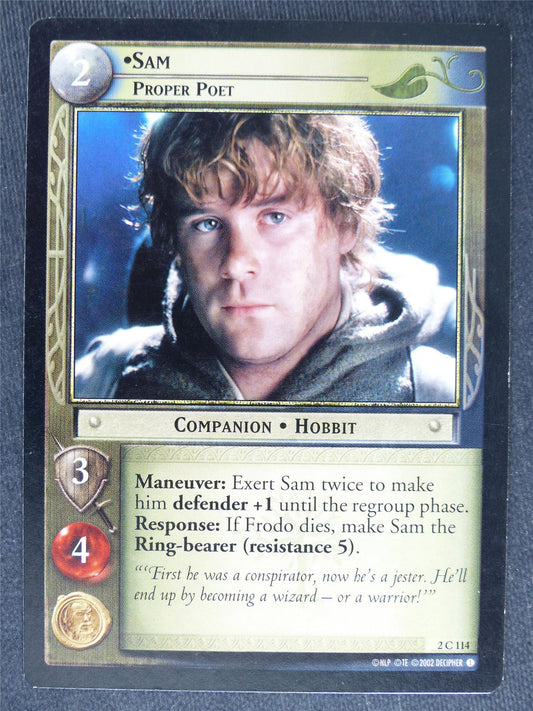 Sam 2 C 114 - played - LotR Cards #QE