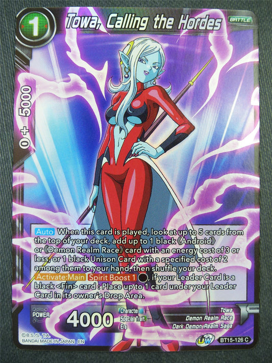 Towa Calling the Hordes BT15 Foil - Dragon Bal Super Card #8Y1