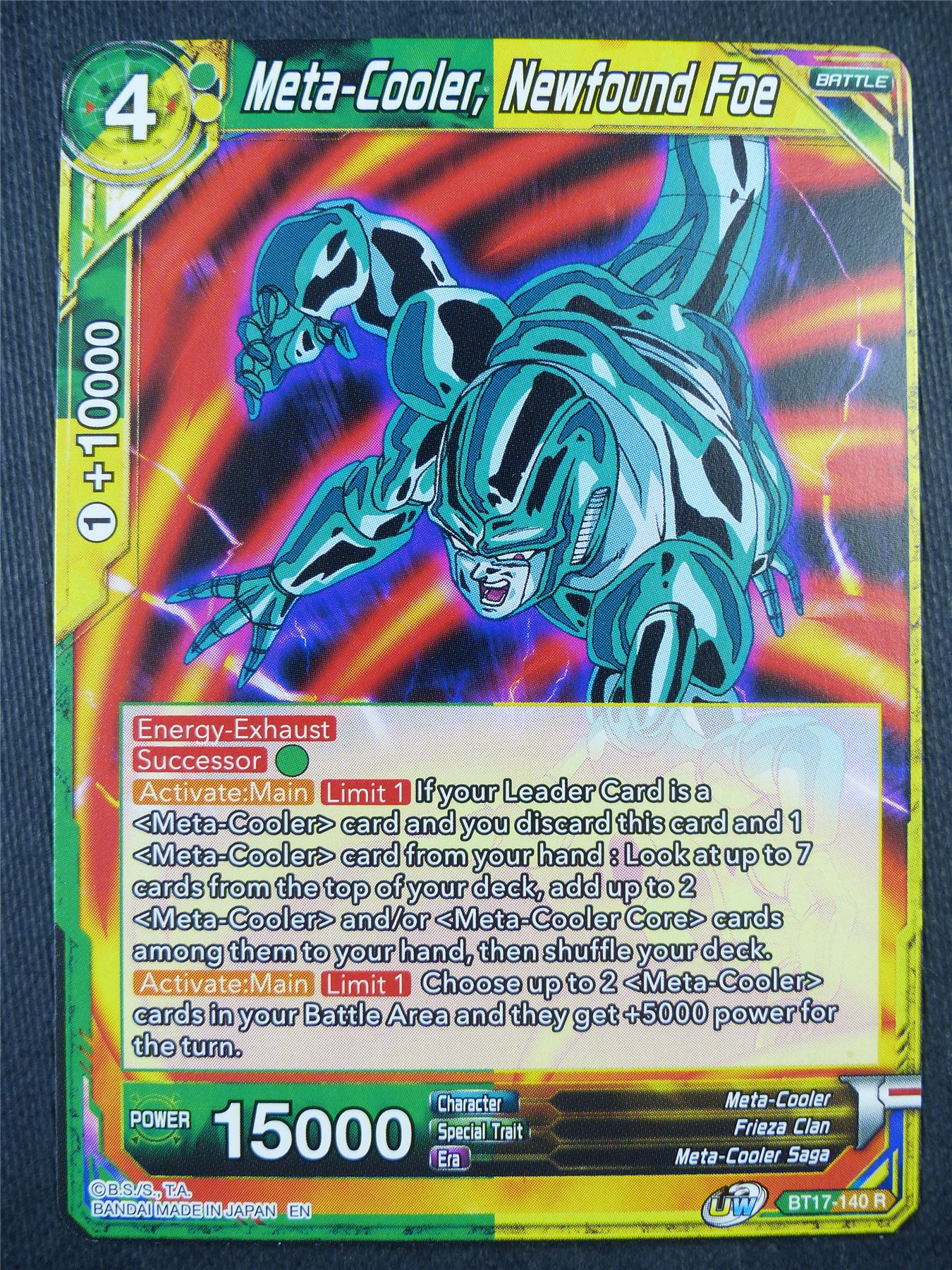 Meta-Cooler Newfound Foe BT17 R - Dragon Bal Super Card #91Z