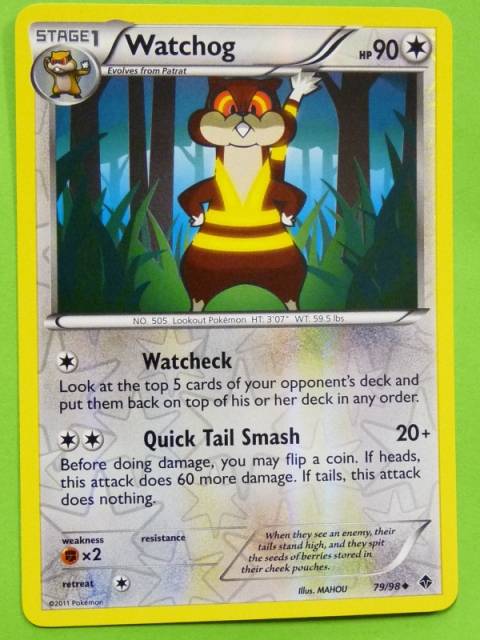 POKEMON B&W Foil Emerging Powers - WATCHDOG 79/98