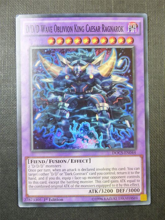 D/D/D Wave Oblivion King Caesar Ragnarok DOCS Super Rare - 1st ed Yugioh Card #2VJ