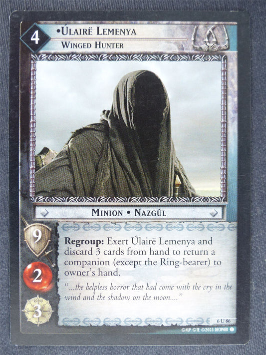 Ulaire Lemenya 6 U 86 - played - LotR Cards #R2