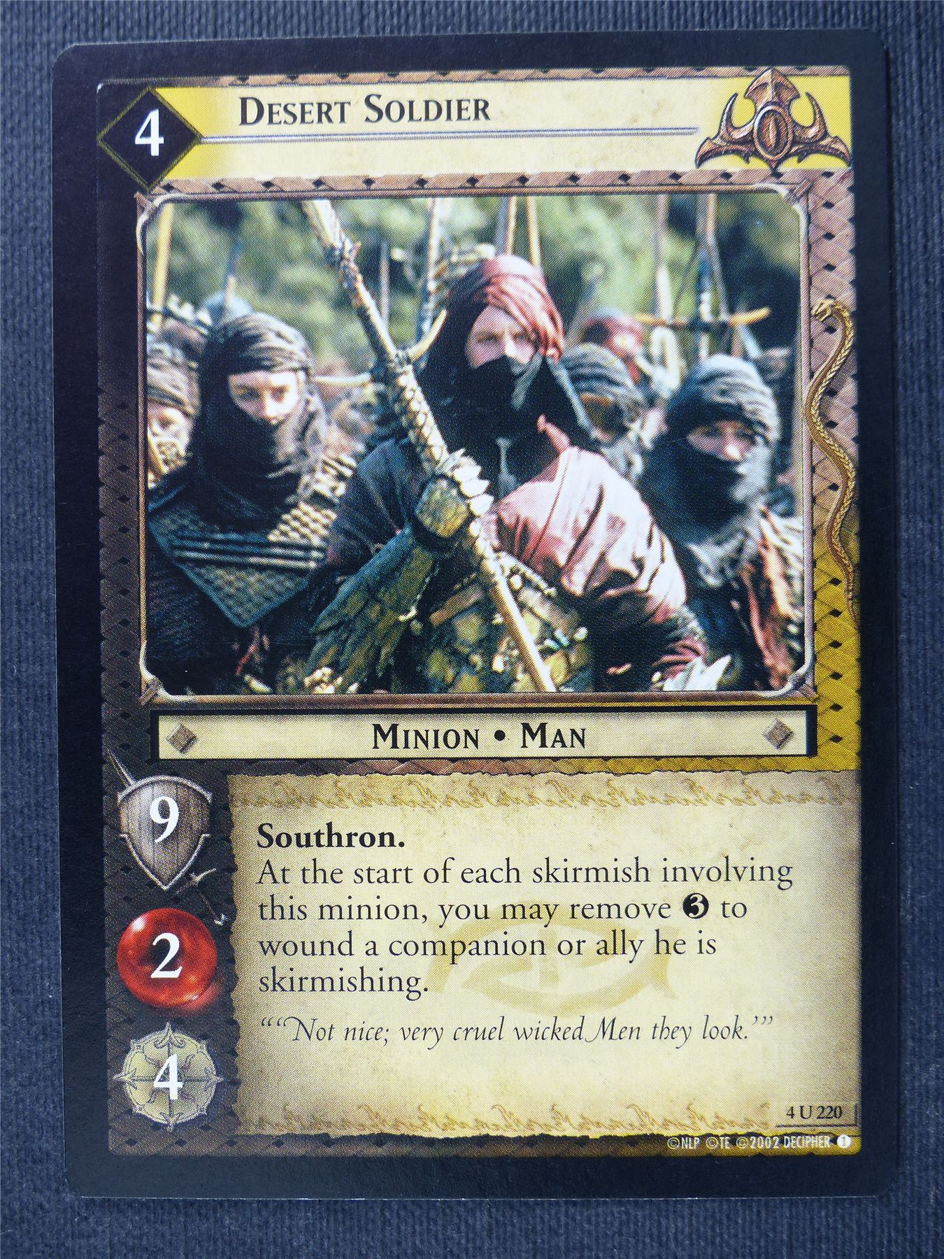 Desert Soldier 4 U 220 - LotR Cards #2TI