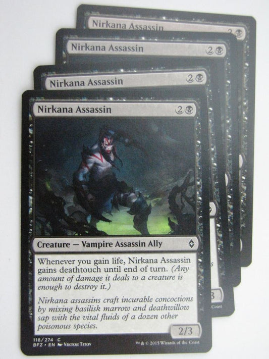 MTG Cards: BATTLE FOR ZENDIKAR: NIRKANA ASSASSIN x4 # 37A63