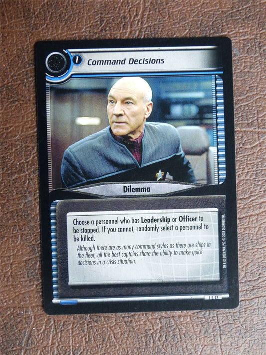 Command Decisions - Star Trek CCG TCG Card #Z3