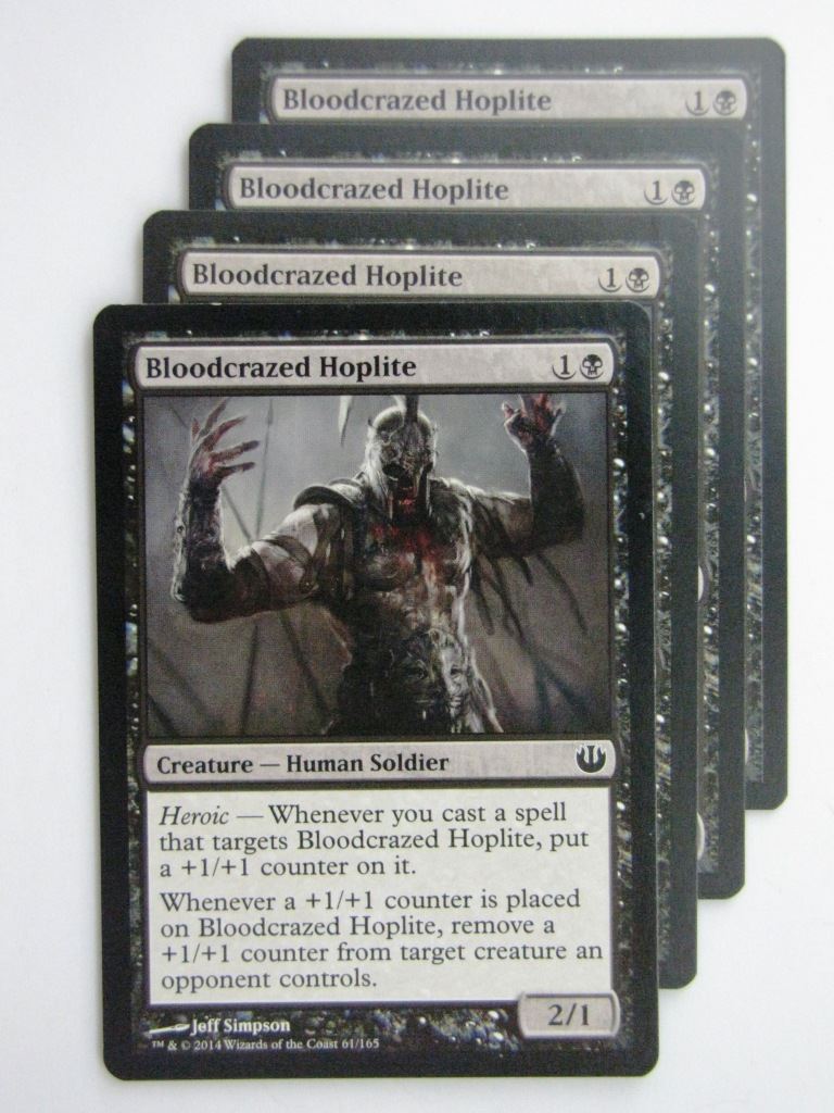 MTG Magic Cards: BLOODCRAZED HOPLITE x4 Journey to Nyx playset # 24B68