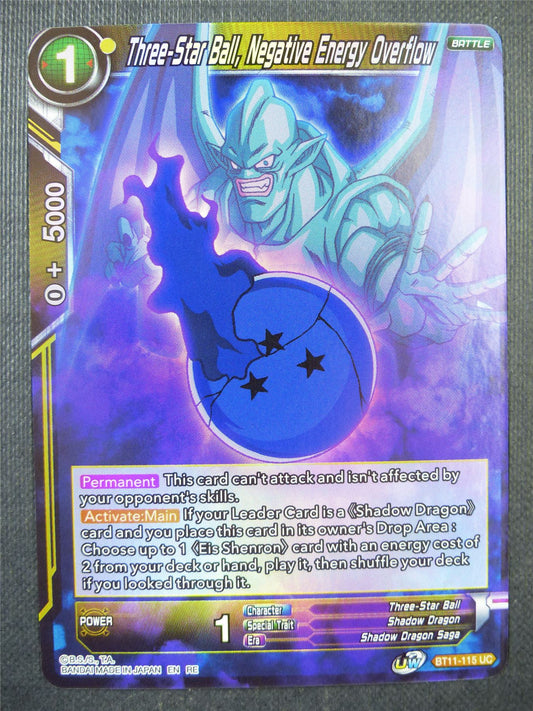 Three-Star Ball Negative Energy Overflow BT11 Foil - Dragon Ball Super Card #77K