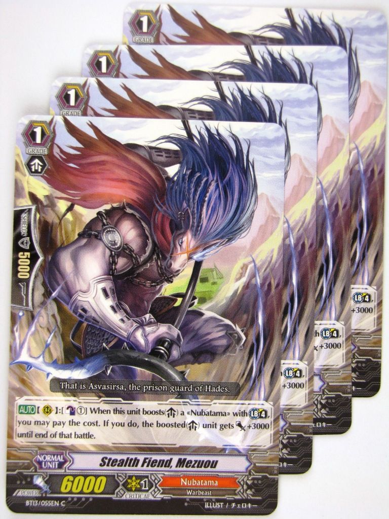 Cardfight!! Vanguard - Stealth Fiend, Mezuou x4 BT13