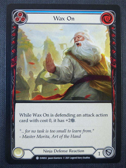 Wax On Blue - 1st ed Everfest - Flesh & Blood Card #6DQ