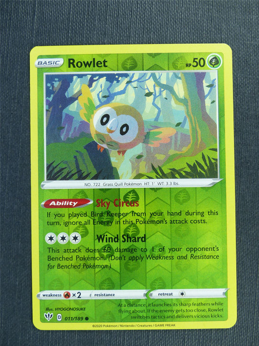 Rowlet 011/189  - DAA - Pokemon Card #3B6