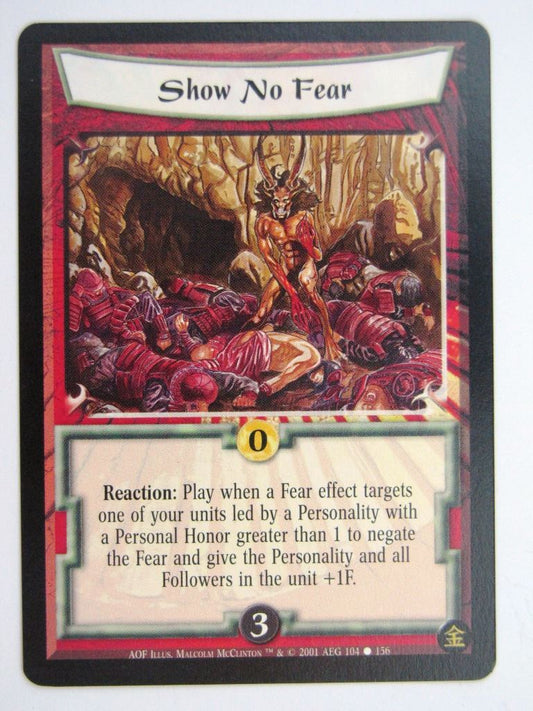 Vintage L5R Cards: SHOW NO FEAR # 27F80