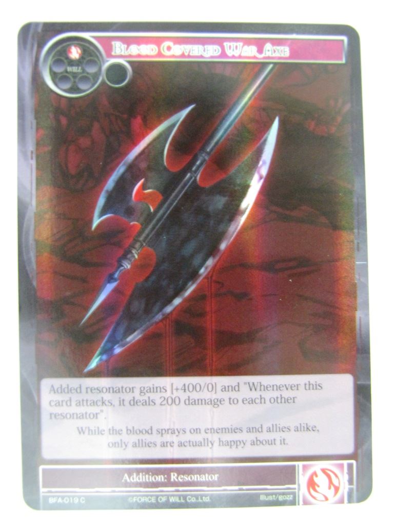 Force of Will Cards: BLOOD COVERED WAR AXE FOIL # 15D27
