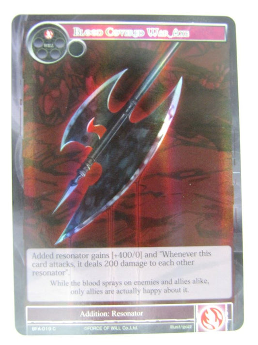 Force of Will Cards: BLOOD COVERED WAR AXE FOIL # 15D27