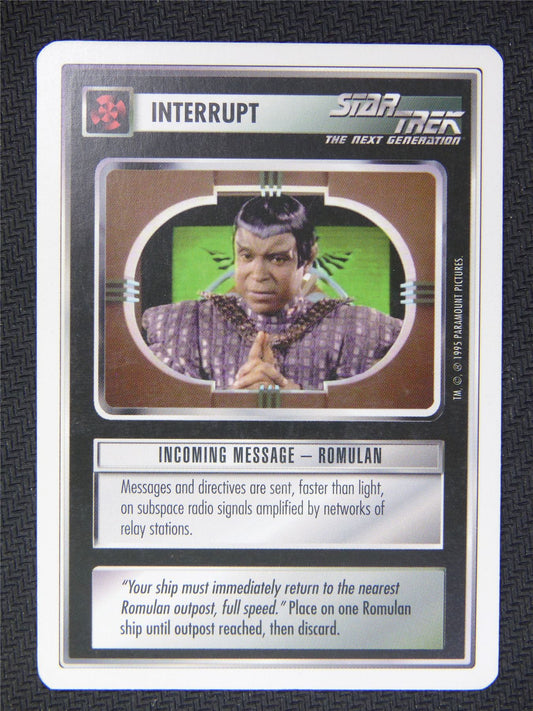 Interrupt Incoming Romulan - Star Trek Next Gen Card #4QJ
