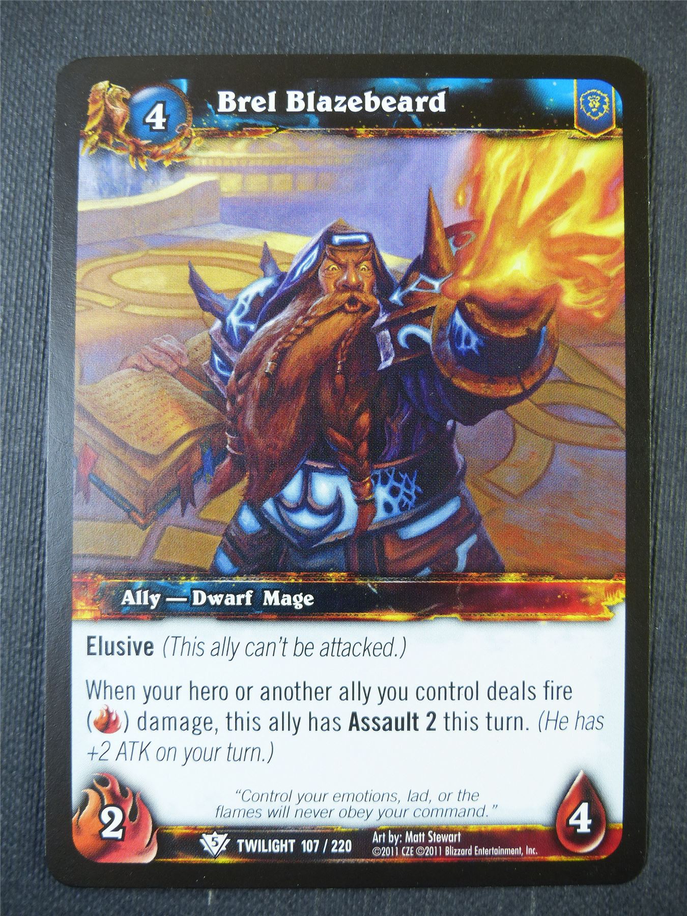 Brel Blazebeard 107/220 - WoW Card #16H