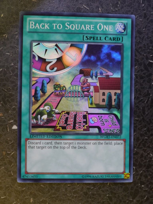 Yugioh Cards: BACK TO SQUARE ONE WGRT SUPER RARE # 3C72