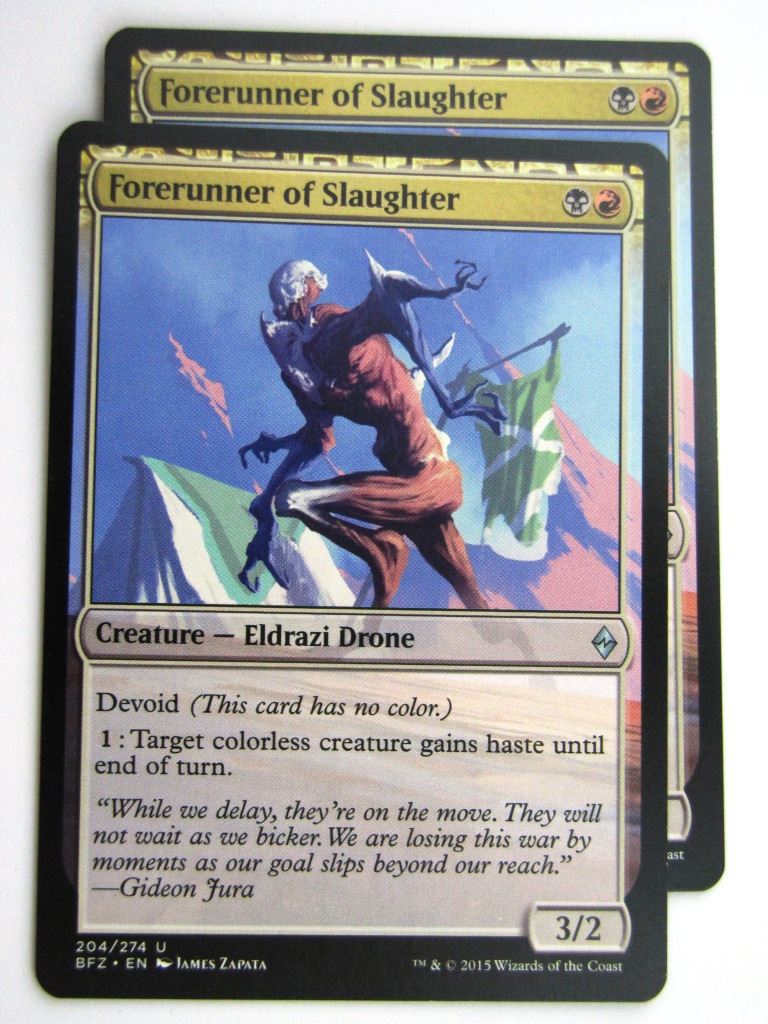 MTG Cards: BATTLE FOR ZENDIKAR: FORERUNNER OF SLAUGHTER x2 # 37B39