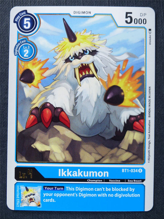 Ikkakumon BT1-034 R - Digimon Cards #PE