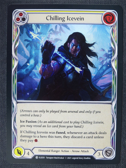 Chilling Icevein C Foil Yellow - 1st Ed Tales of Aria - Flesh and Blood