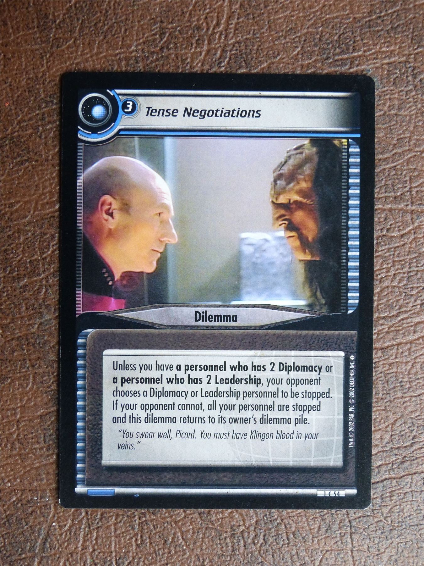 Tense Negotiations - Star Trek CCG TCG Card #ZA