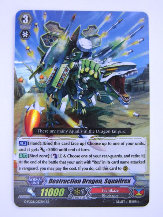 Vanguard Cards: DESTRUCTION DRAGON, SQUALLREX G-FC02 RR # 10G71