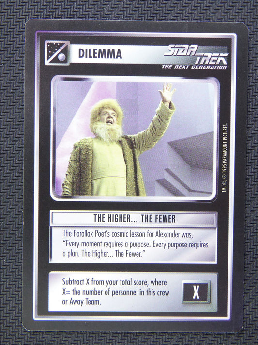 Dilemma The Higher The Fewer - Star Trek CCG Next Gen #58O