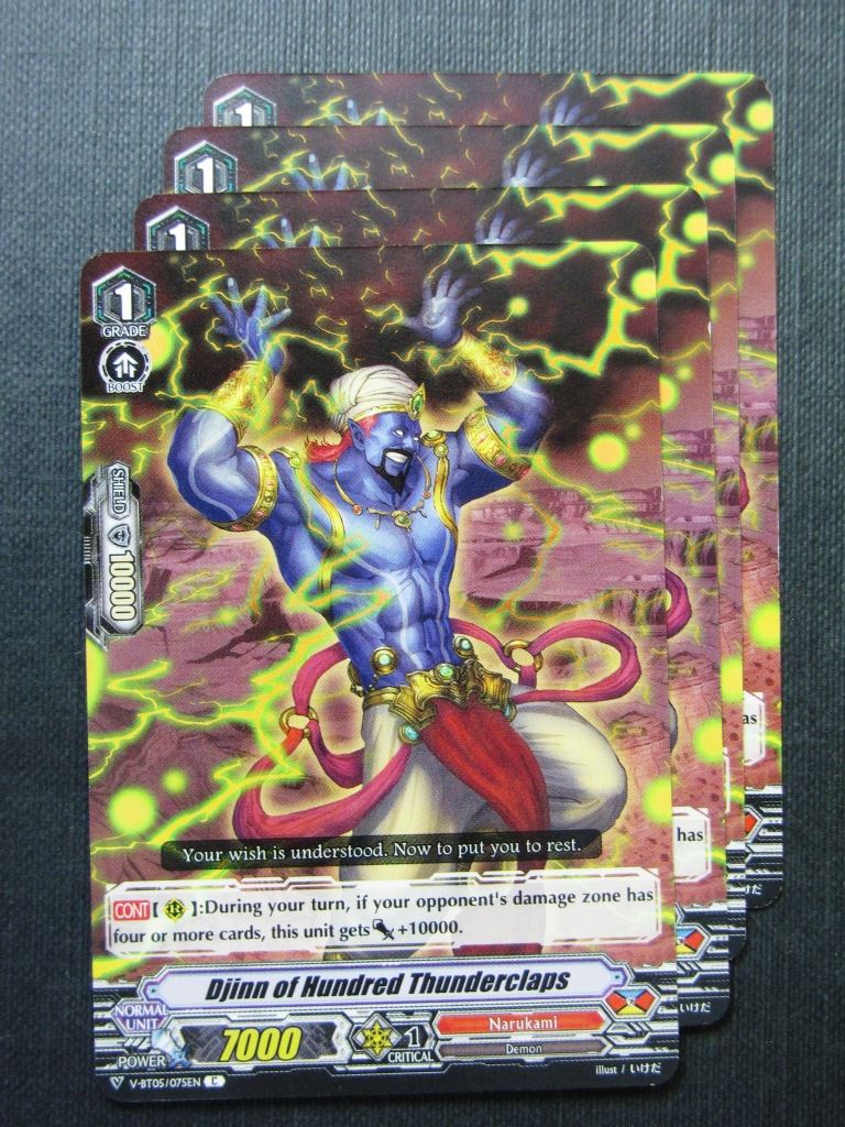 Djinn of Hundred Thunderclaps x4 - V-BT05 - Vanguard Cards #CM