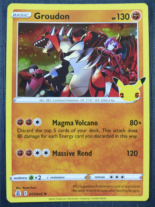 Groudon 017/025 Holo - Pokemon Card #8W0