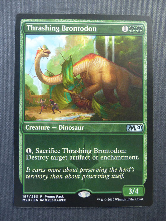 Thrashing Brontodon Promo - Mtg Magic Cards #196