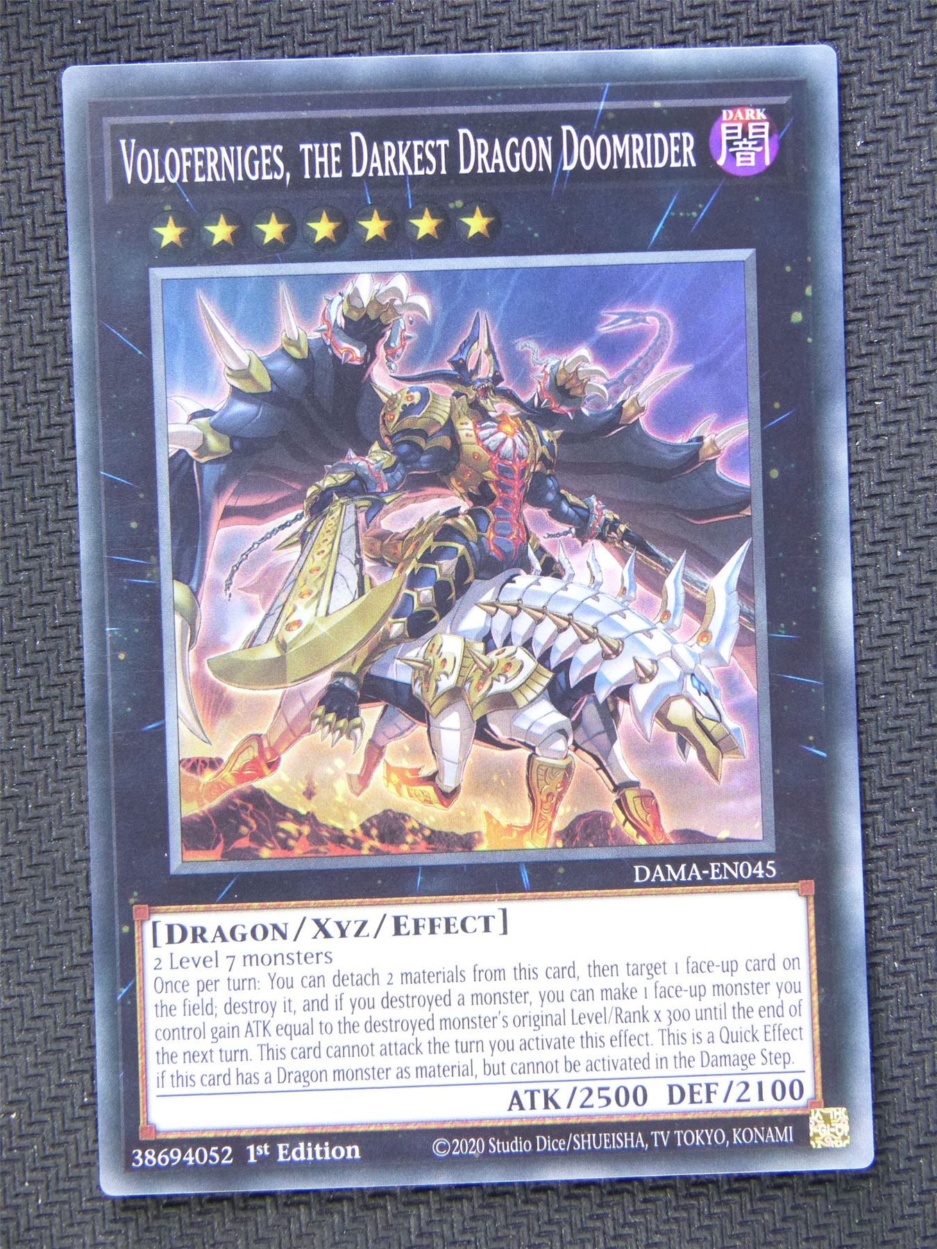 Voloferniges Darkest Dragon Doomrider DAMA - Super Rare - Yugioh Card #5LO