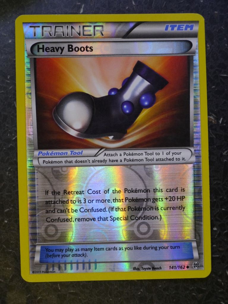 Pokemon Cards: HEAVY BOOTS 141/162 REVERSE HOLLOWS # 6A82