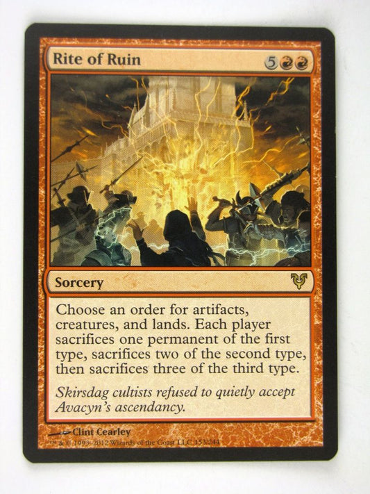 MTG played Cards: RITE OF RUIN # 13H4