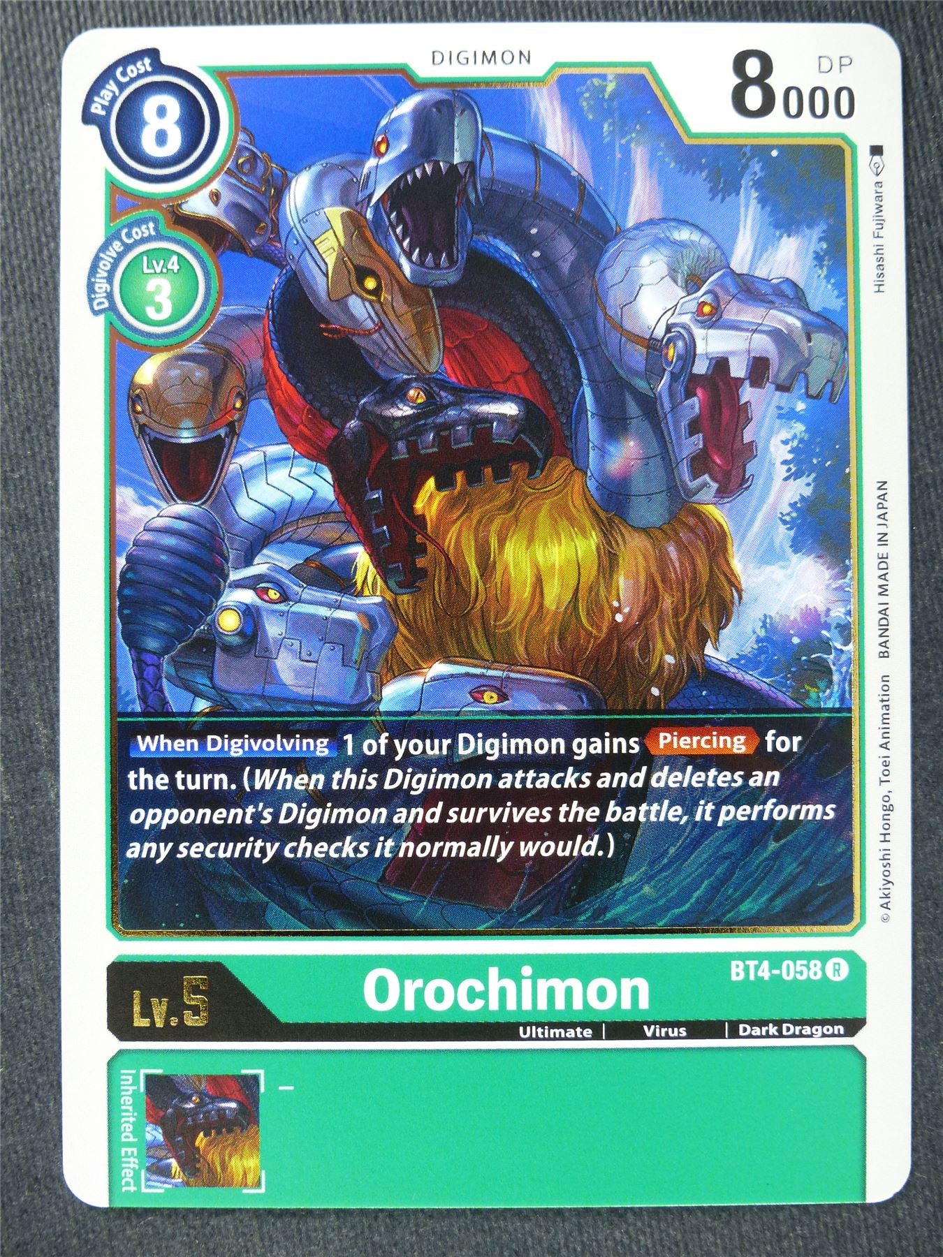 Orochimon BT4-058 R - Digimon Cards #YW