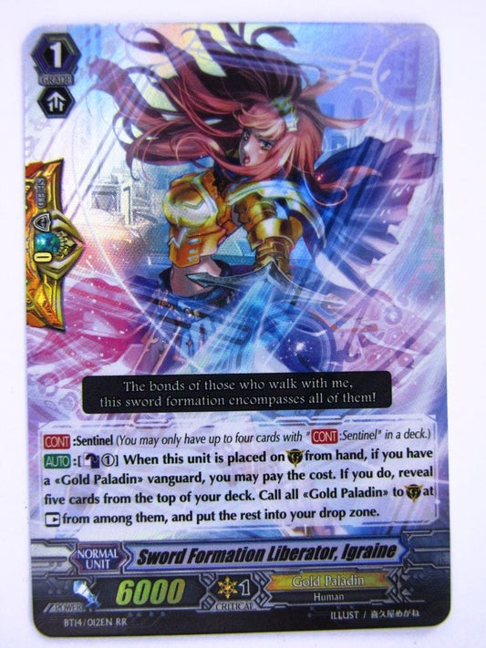 Vanguard Cards: SWORD FORMATION LIBERATOR, IGRAINE BT14 RR # 13D70