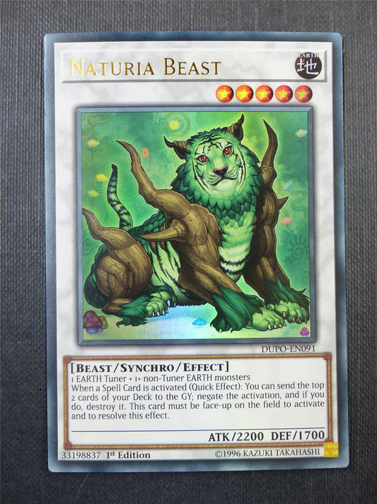 Naturia Beast DUPO Ultra Rare - 1st ed Yugioh Card #2XK