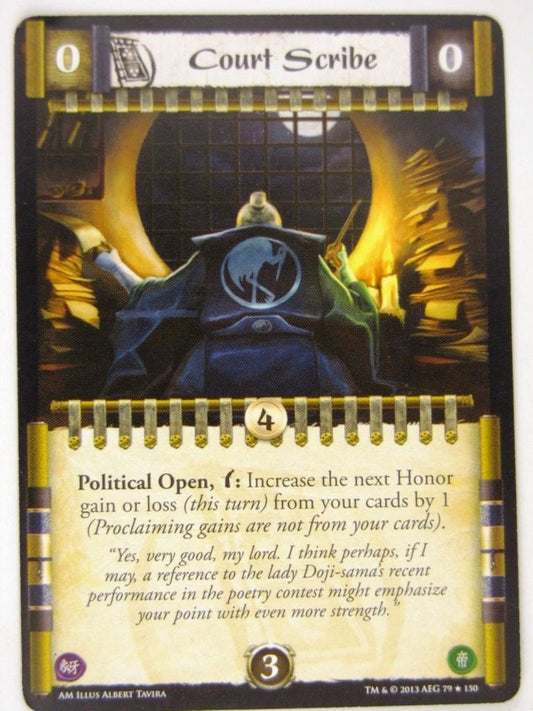 Legend of the Five Rings L5R - COURT SCRIBE