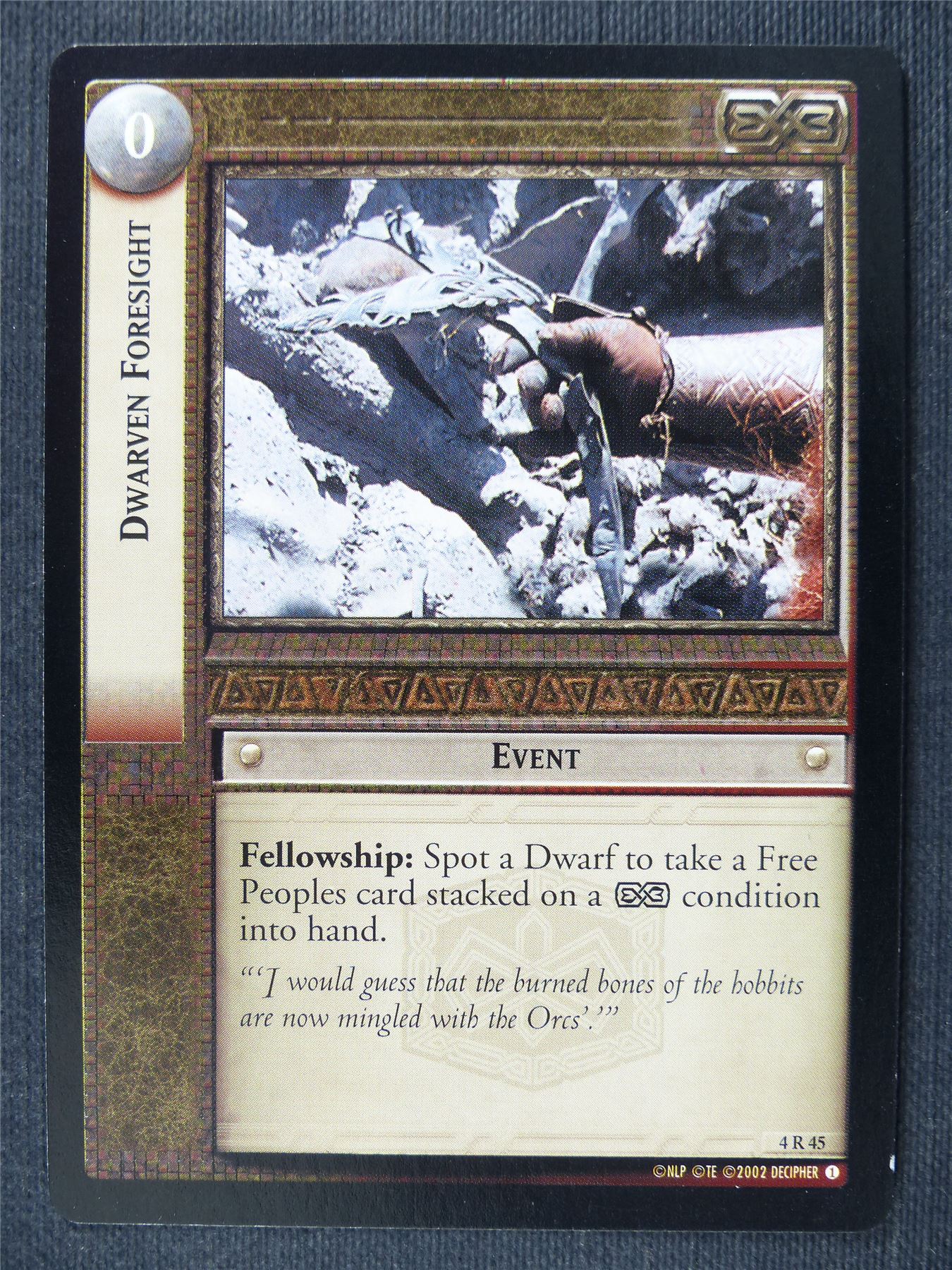 Dwarven Foresight 4 R 45 - LotrR Cards #3BL