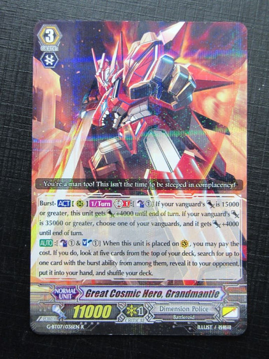 Vanguard Cards: GREAT COSMIC HERO, GRANDMANTLE G-BT07 R # 22G30