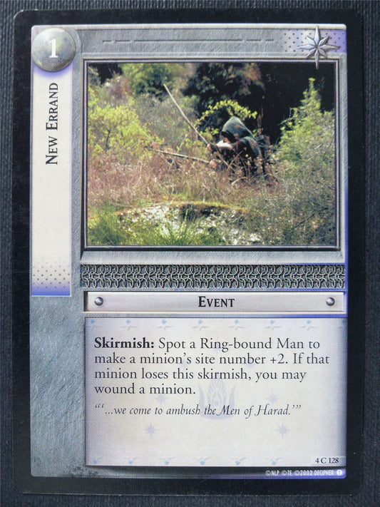 New Errand 4 C 128 - LotR Card #3J1