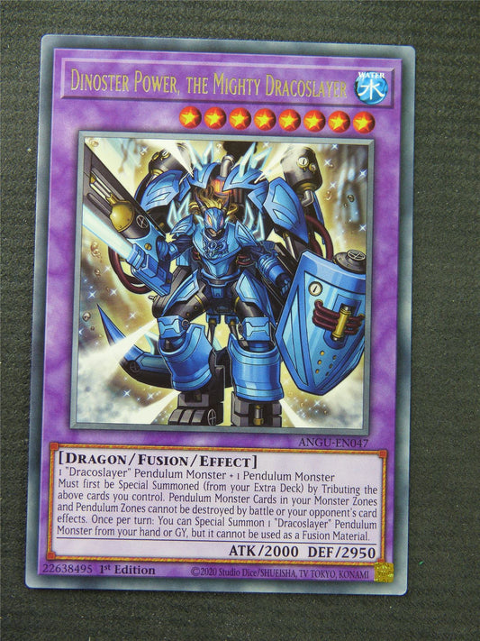 Dinoster Power The Mighty Dracoslayer ANGU Rare - 1st Edition - Yugioh Card #1OP